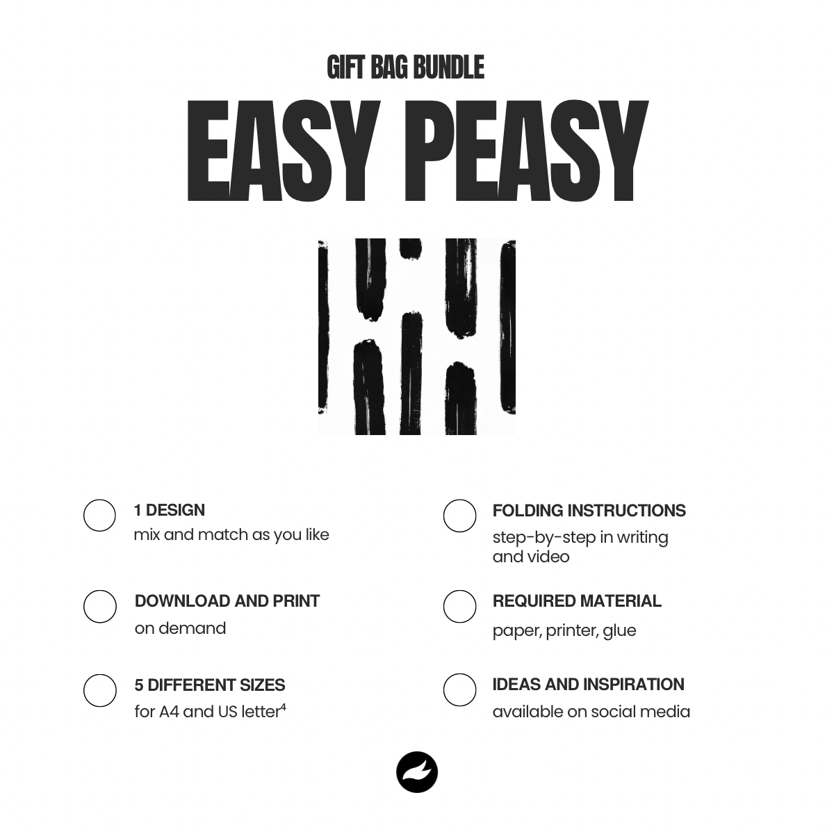 Big Brush Gift Bag Template