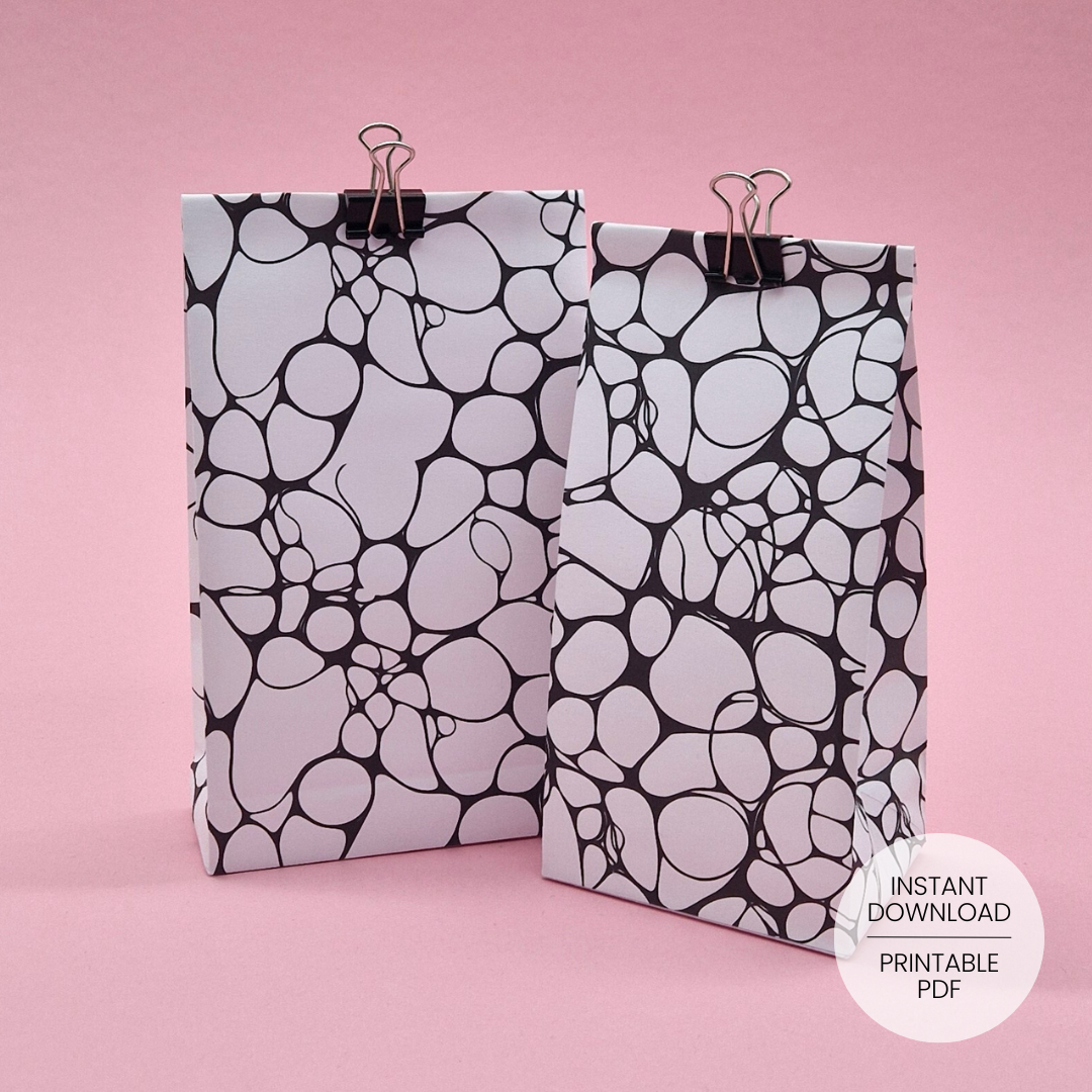 Bubble Pattern Gift Bag Templates