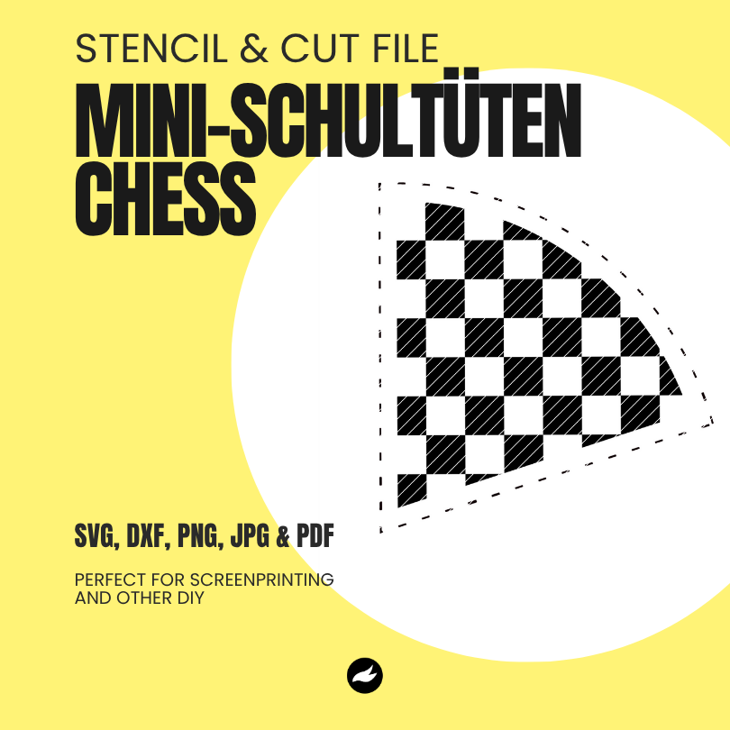 Schach – Mini-Schultüte Stencil/Schnittdatei