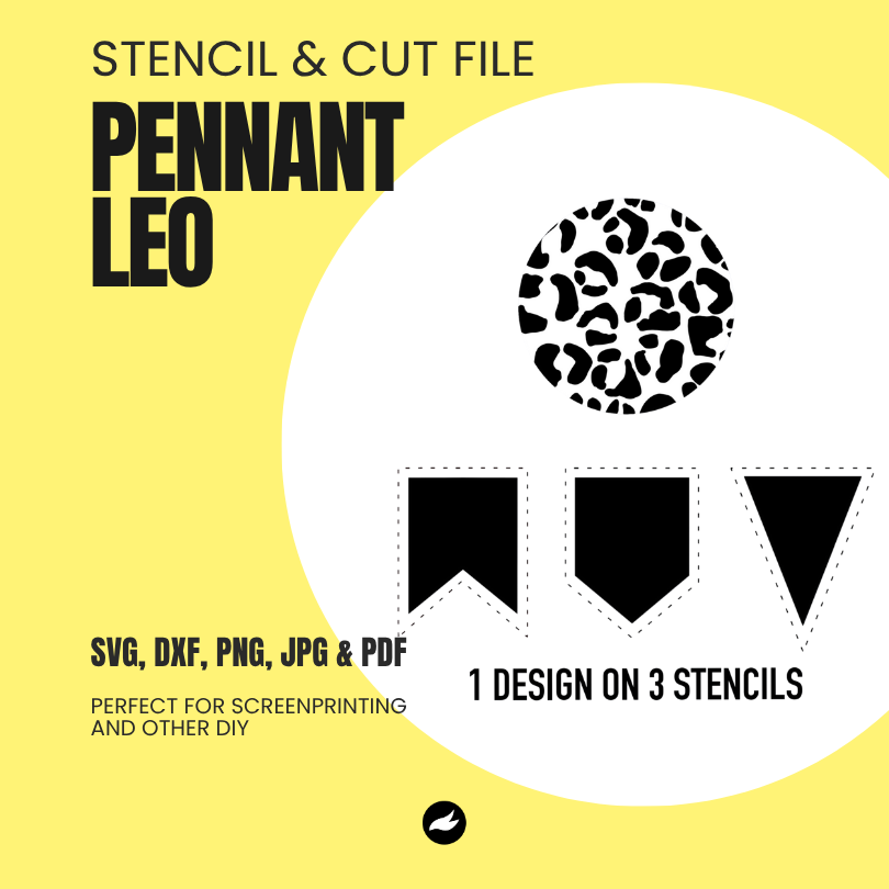 Leo - Pennant Chain - Stencil & Cut File