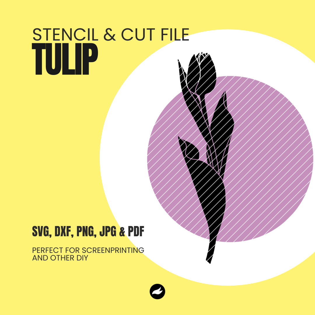 Tulip Stencil & Cut File