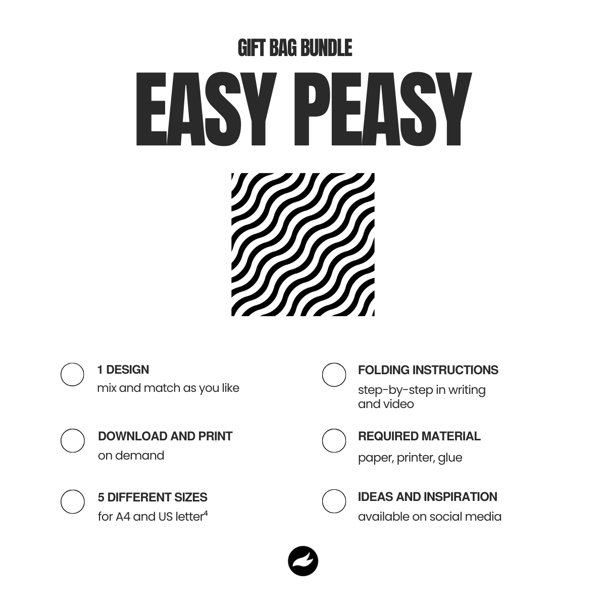 Waves Gift Bag Template