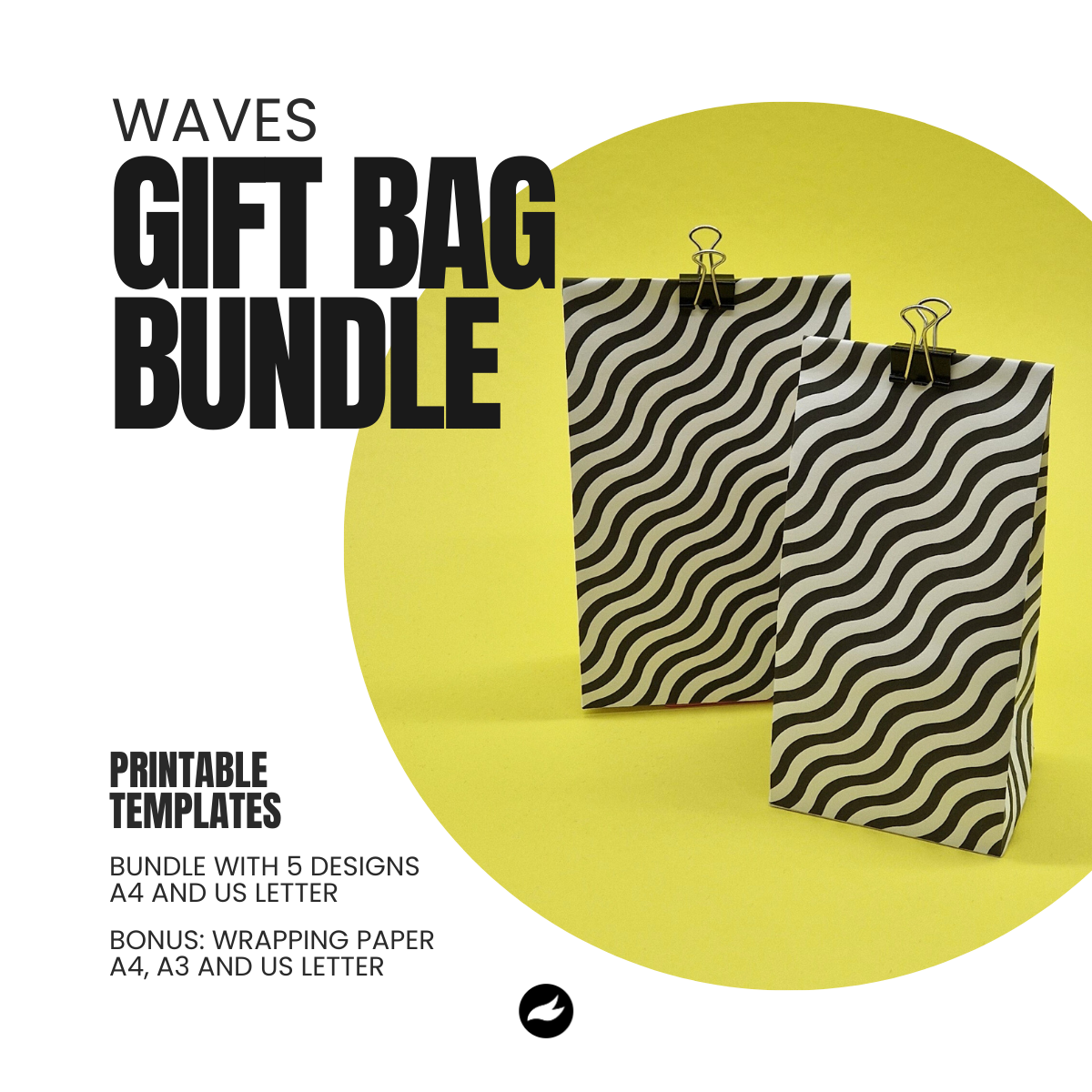 Waves Gift Bag Template
