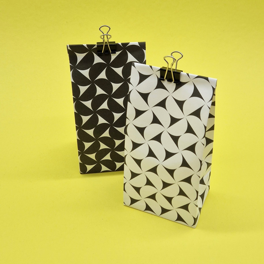 Geometric Half Circle Gift Bag Template