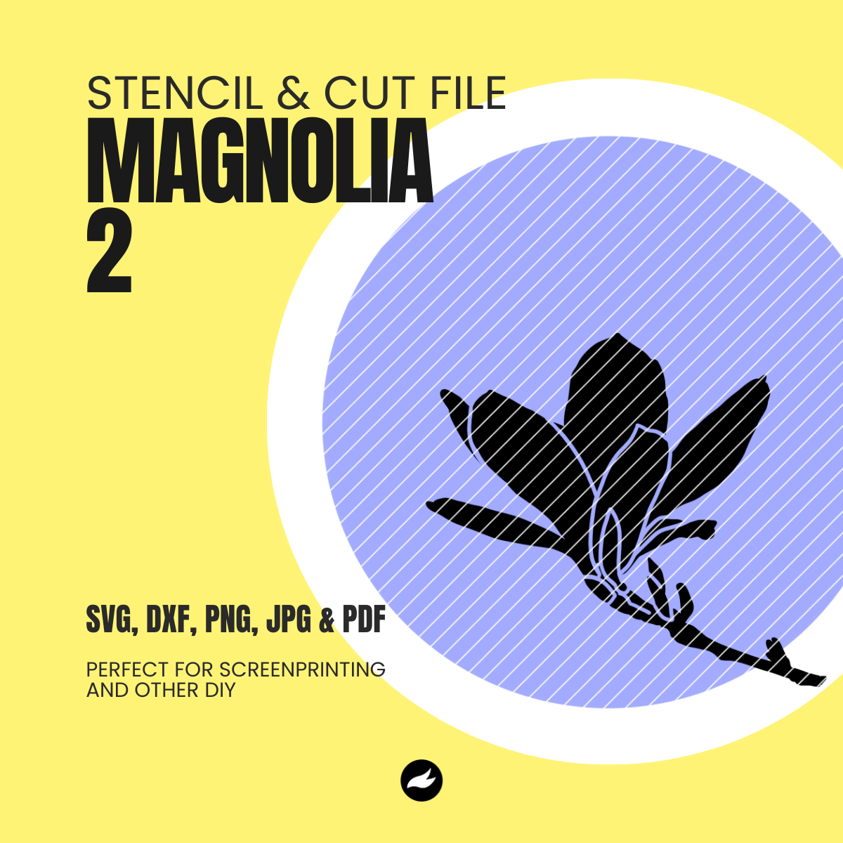 Magnolia 2 - Stencil & Cut File