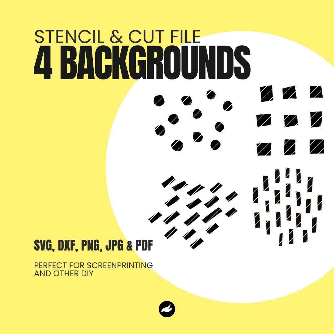 4 Backgrounds - Stencil & Cut File