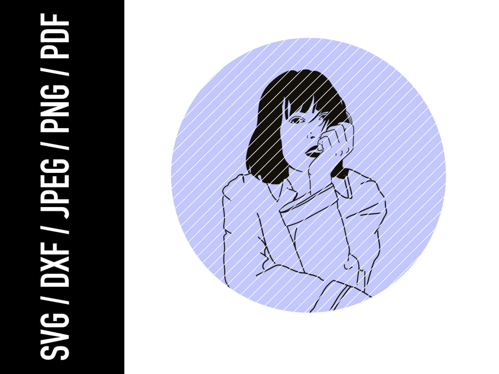 Lady - Stencil & Cut File