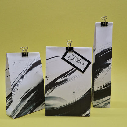 Abstract Brush Gift Bag Templates