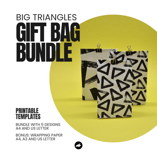 Brush Triangle Gift Bag Template
