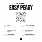 Black Hearts Gift Bag Template