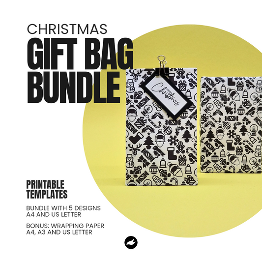 Bold Christmas Gift Bag Template