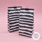 Brush Stripes Gift Bag Template