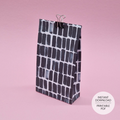 Brush Tiles Pattern Gift Bag Template
