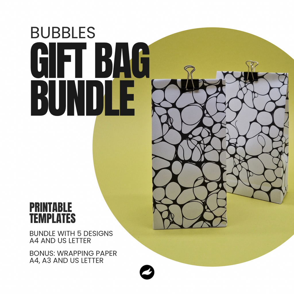 Blasenmuster Geschenktüten-Vorlage