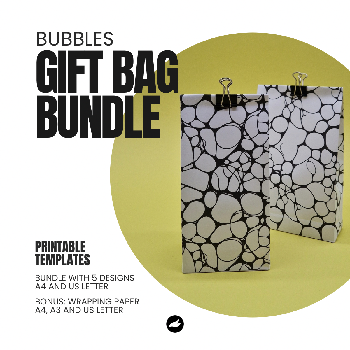 Blasenmuster Geschenktüten-Vorlage