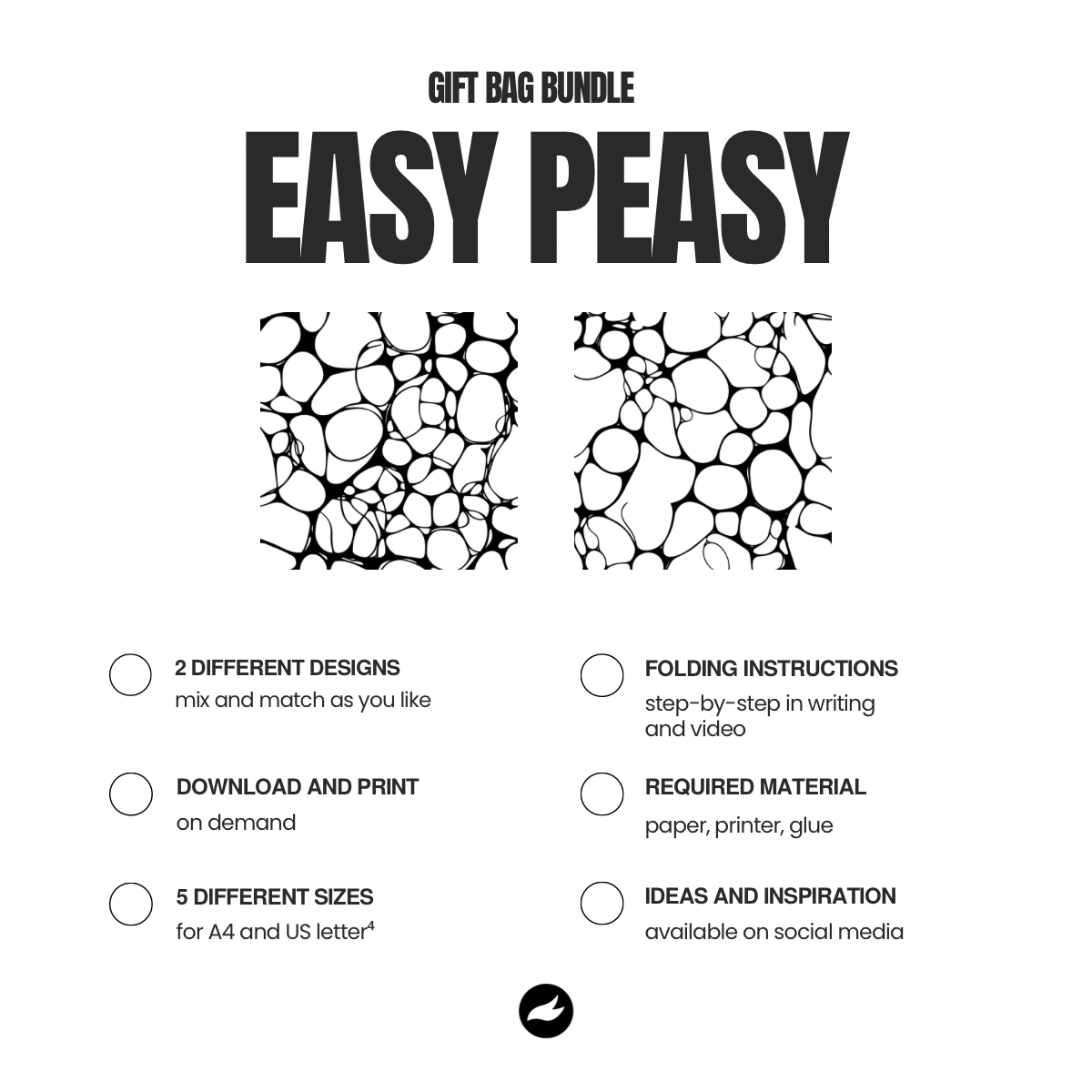 Blasenmuster Geschenktüten-Vorlage