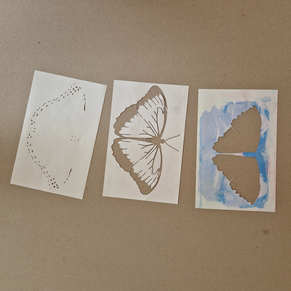 Morphfalter - Morpho Menelaus - Schablonen- & Schnittdatei