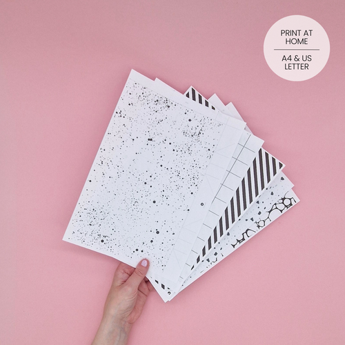 Abstract Brush Gift Bag Templates