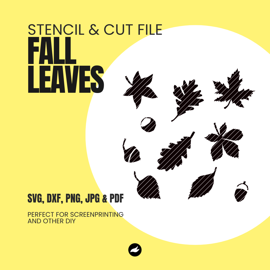 Fall Leaves - Stencil & Cut File