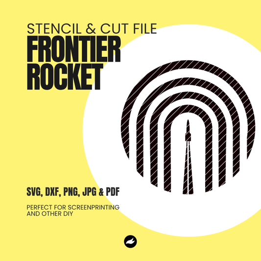 Frontier Rocket - Stencil & Cut File