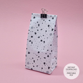 Grey Terrazzo Pattern Gift Bag Template