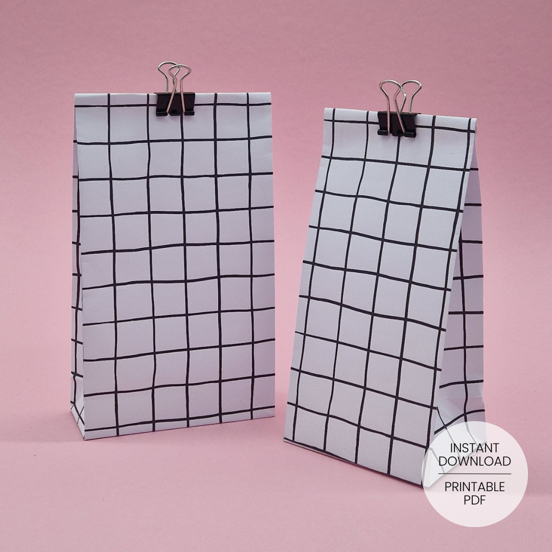 Grid - Gift Bag Template