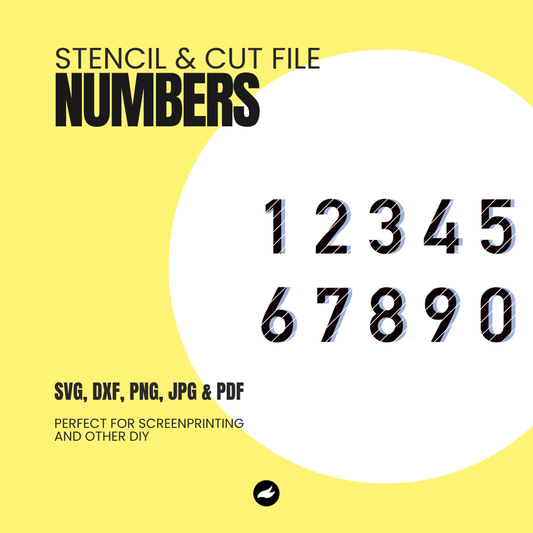Layered Numbers - Stencil & Cut File