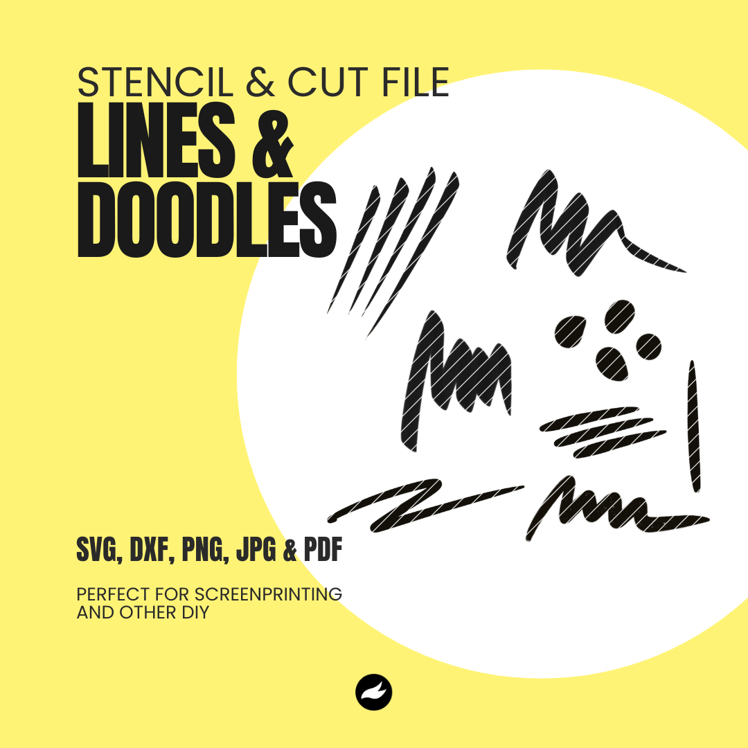 Lines & Doodles - Schablonen- & Schnittdatei