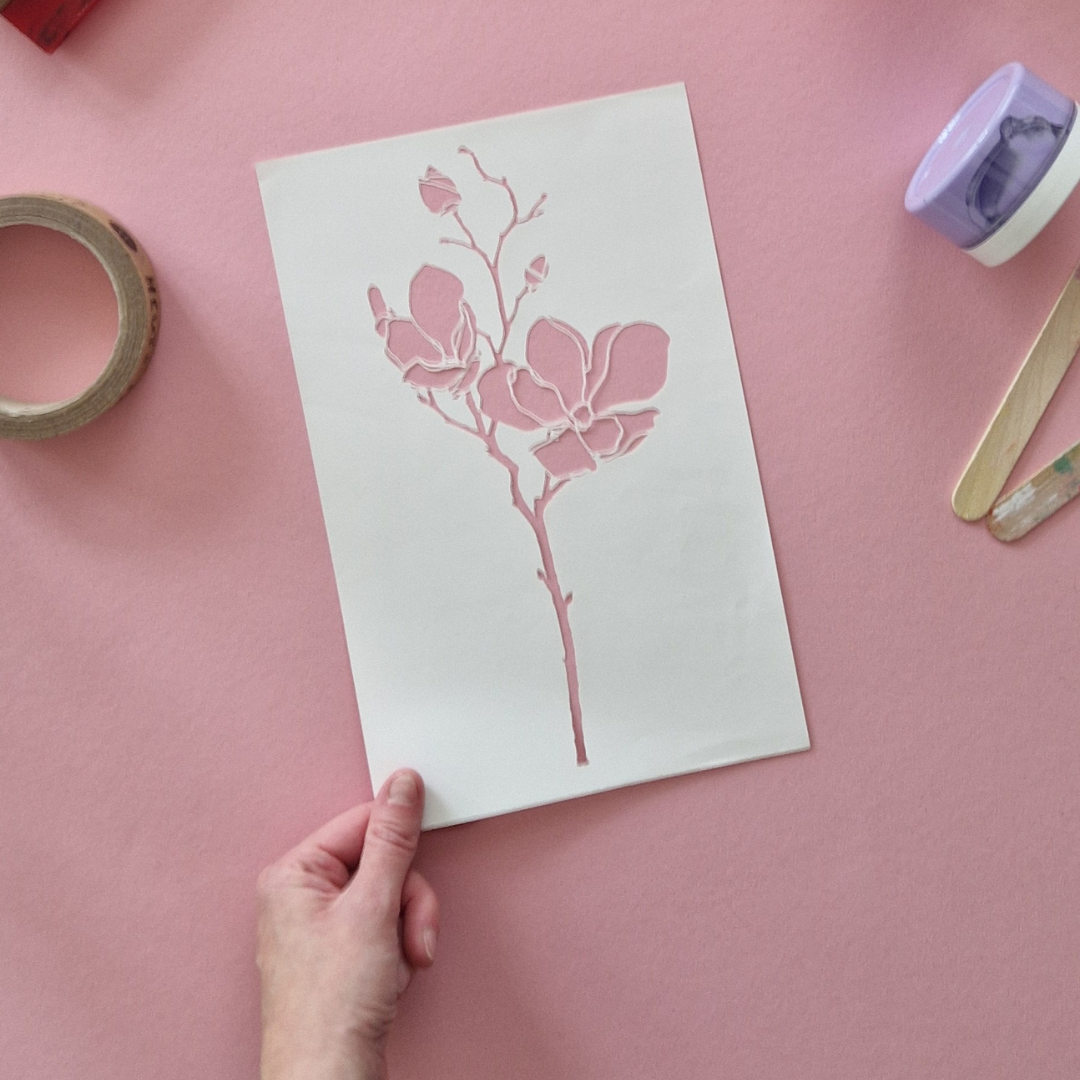 Magnolia - Stencil & Cut File