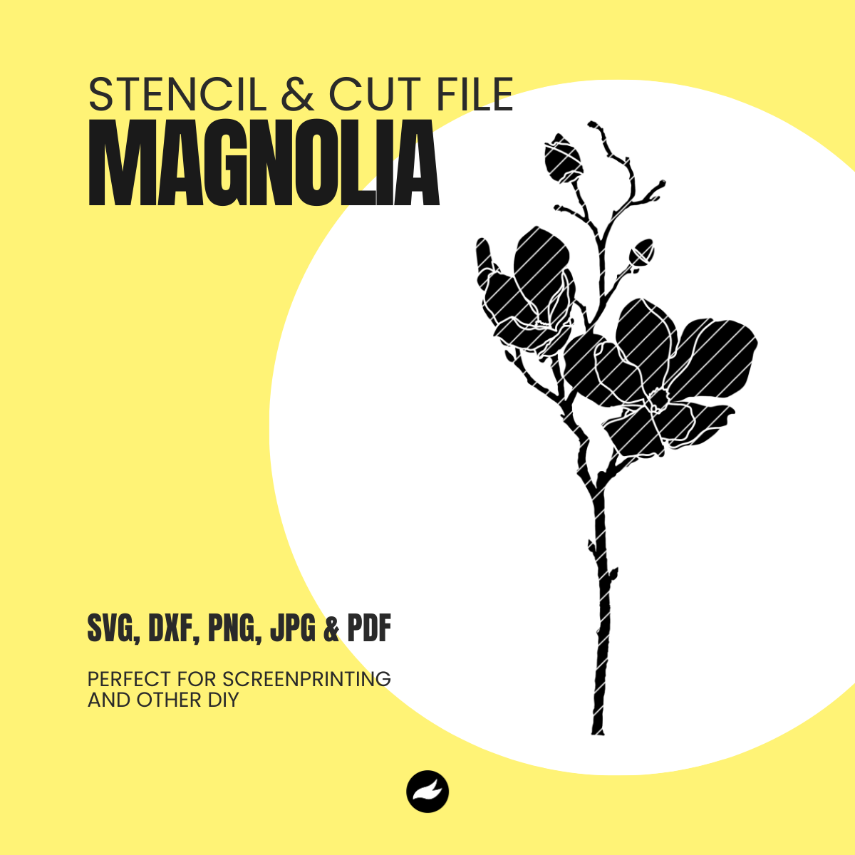 Magnolia - Stencil & Cut File