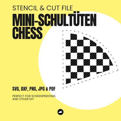 Schach – Mini-Schultüte Stencil/Schnittdatei