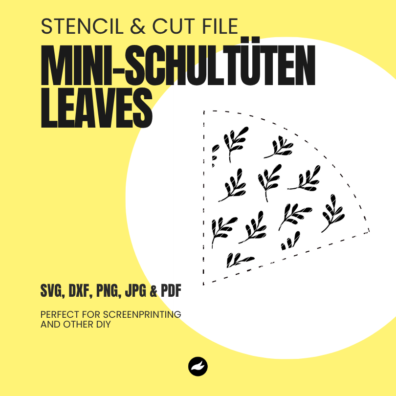 Leaves - Mini-Schultüte - Stencil & Cut File