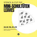Leaves - Mini-Schultüte - Stencil & Cut File