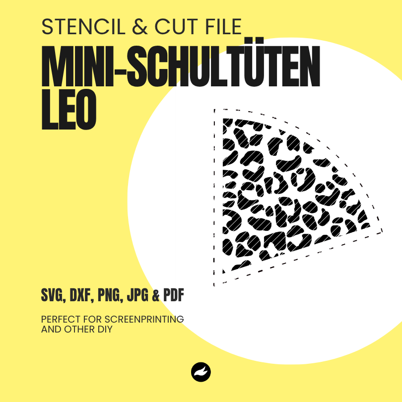 Leo - Mini-Schultüte - Stencil & Cut File
