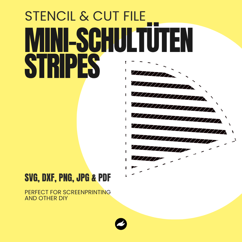 Stripes - Mini-Schultüte - Stencil & Cut File