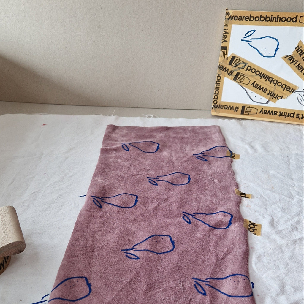 Fabric with pear print on