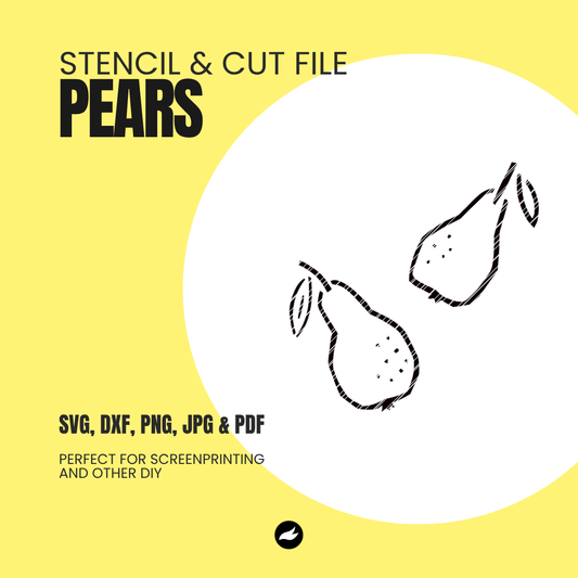 Pears Stencil & Cut File