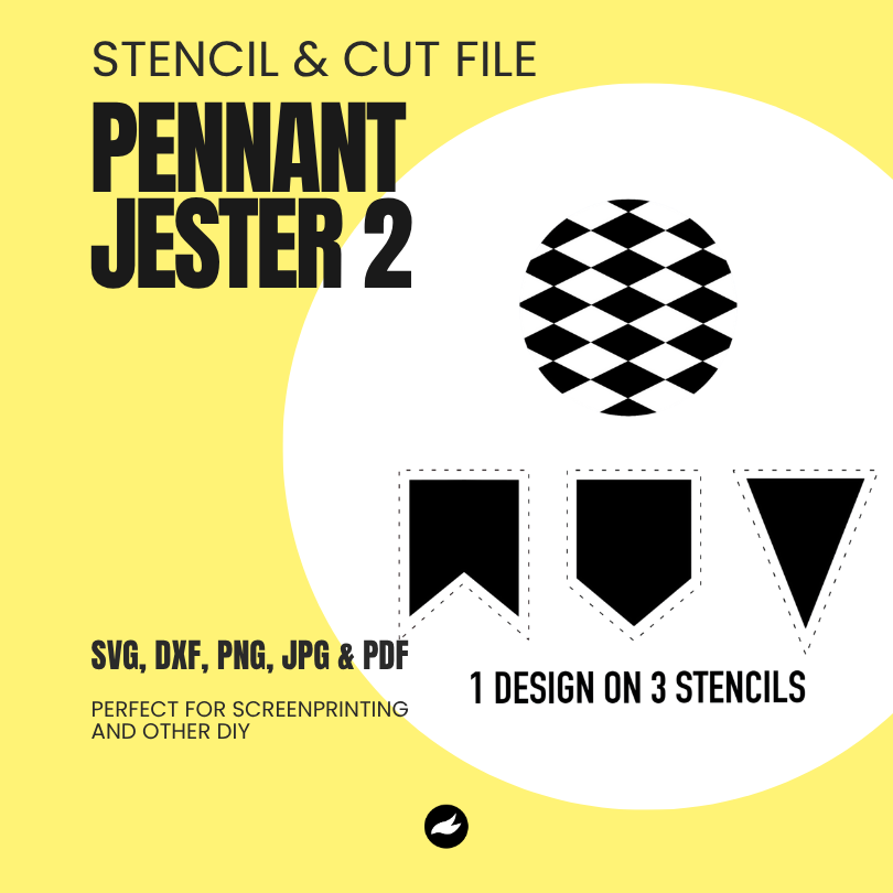 Jester 2 - Pennant Chain - Stencil & Cut File