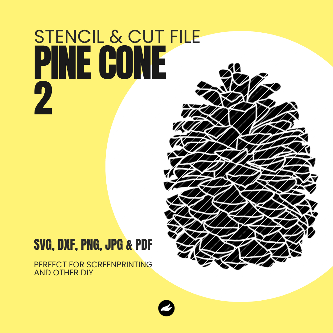 Pine Cone Stencil & Cut File (B)