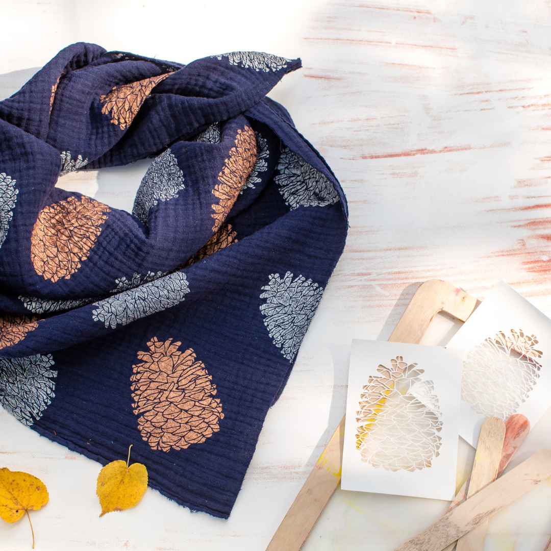 Pine Cone Stencil & Cut File (B)