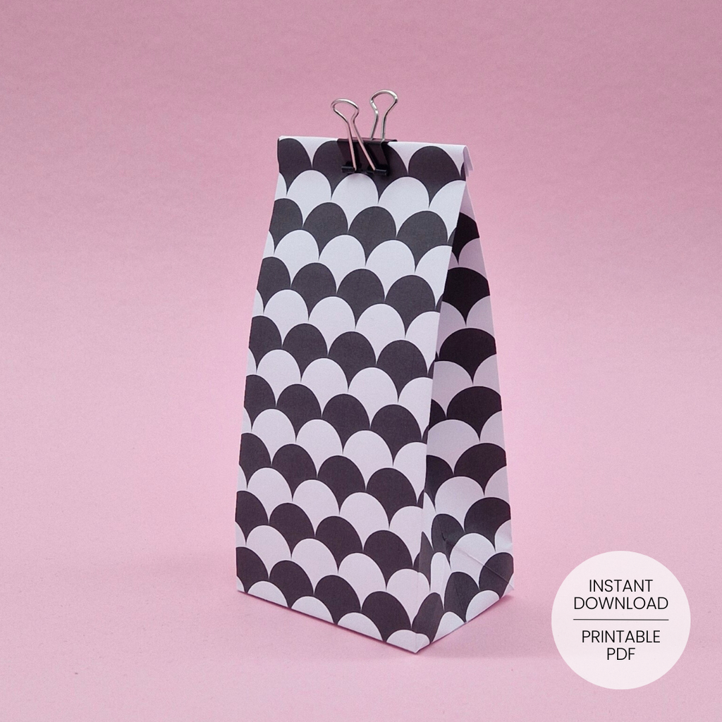 Scales Pattern Gift Bag Template