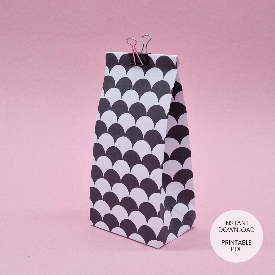 Scales Pattern Gift Bag Template