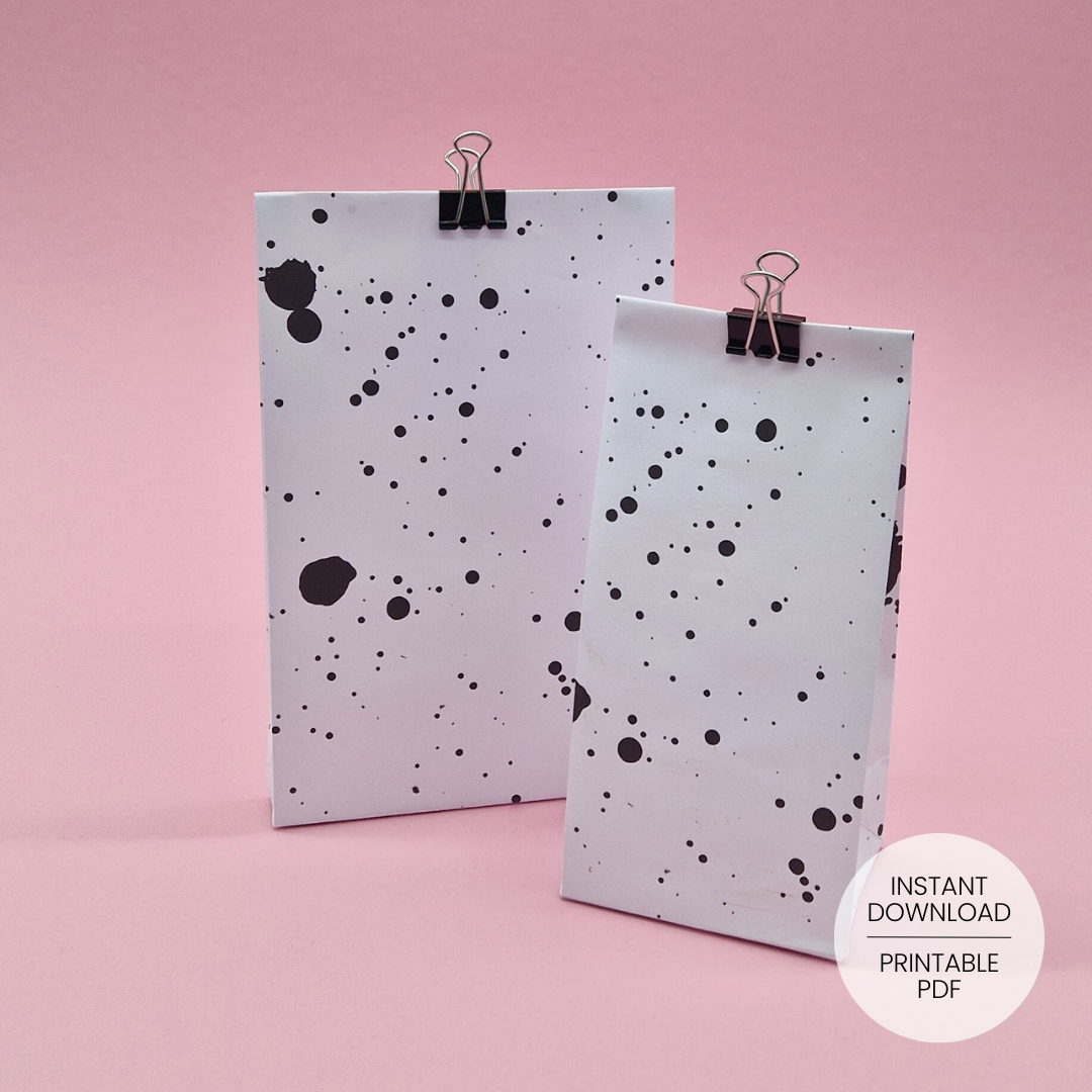 Splatter Gift Bag Template