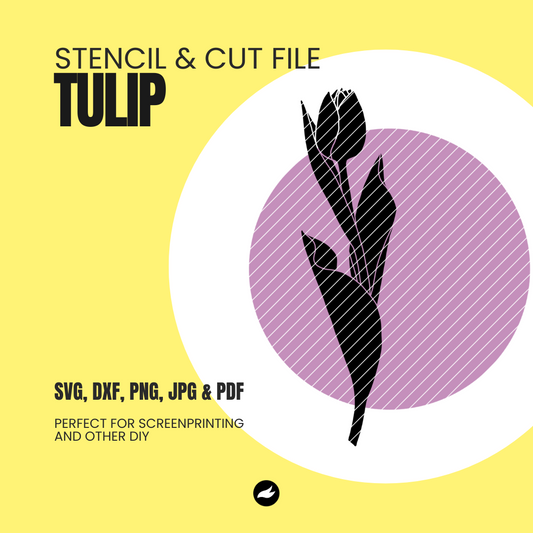 Tulip Stencil & Cut File