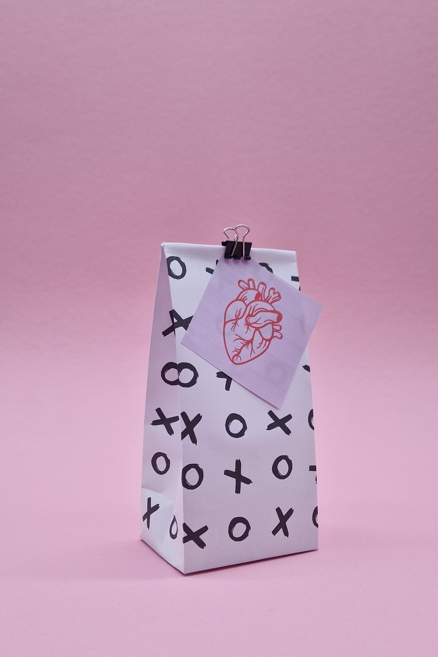 XO Pattern DIY Gift Bag Template in 5 sizes - Printable PDF Bundle incl. Bonus Wrapping Paper