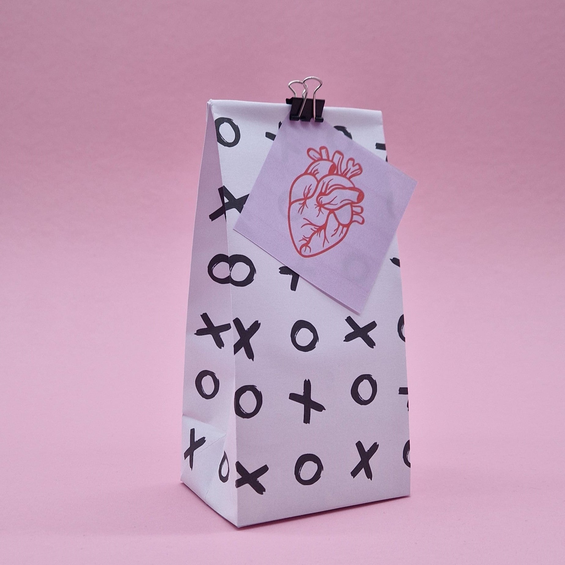 XO Pattern Gift Bag Template