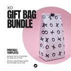 XO Pattern Gift Bag Template