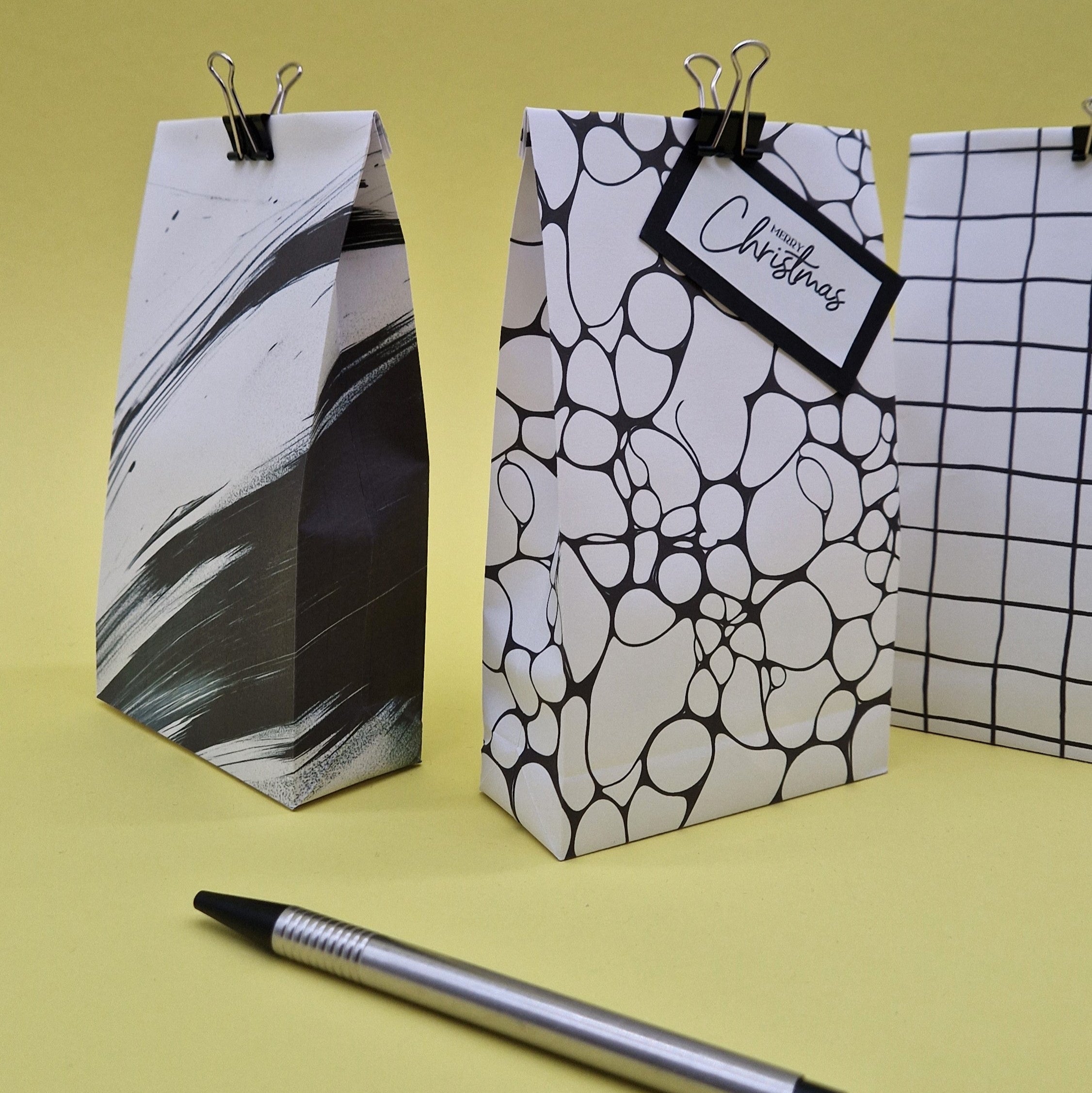 Blasenmuster Geschenktüten-Vorlage