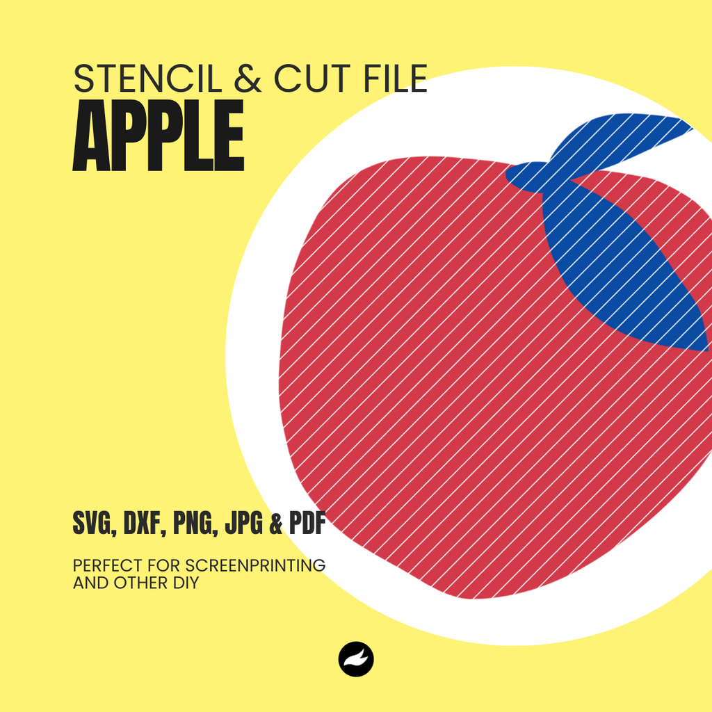 Apple Stencil & Cut File