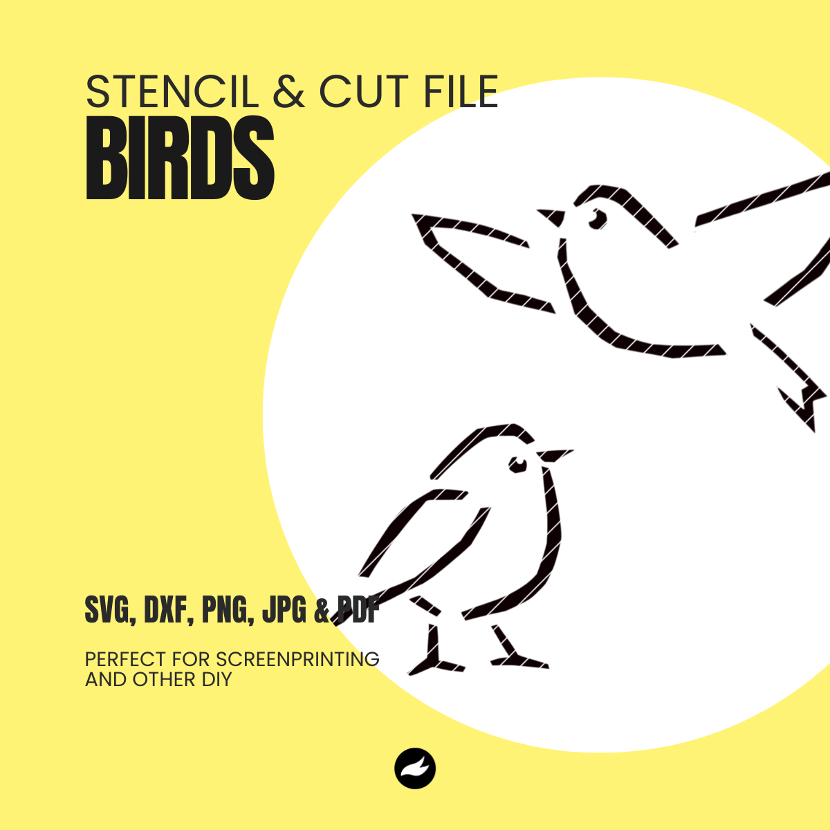 Birds Stencil file - Stencil & Cut file